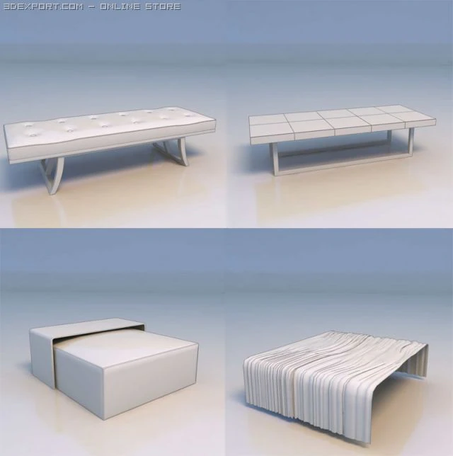 cama de massagem cobertor mesa de cama Modelo 3D .c4d .max .obj .3ds .fbx .stl .blend 