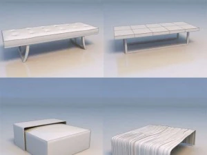 meja tempat tidur selimut pijat Model 3D