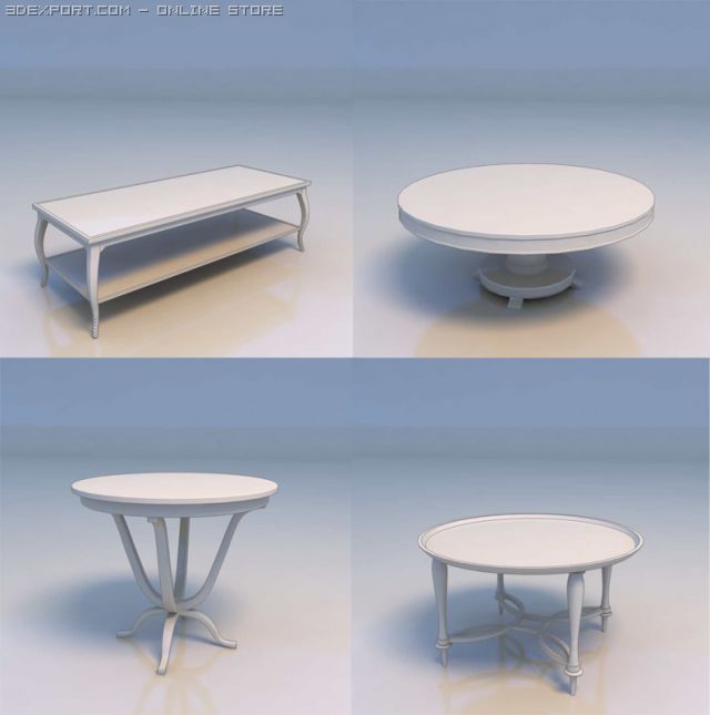 table round table Modello 3D .c4d .max .obj .3ds .fbx .stl .blend 