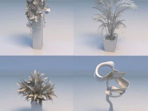 Blumenaccessoires Kunst 3D Modell