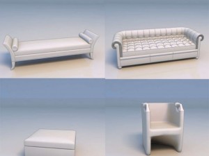 couch sofa bed  chair lounge Modèle 3D