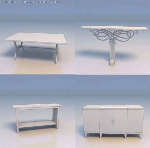 mesa Modelo 3D .c4d .max .obj .3ds .fbx .stl .blend