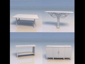 table desk 3D-Modell