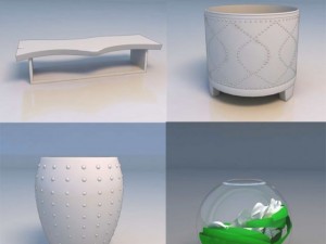lounge chair pot art 3D Model