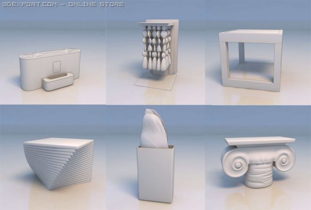 table accessories decoration 3Dモデル .c4d .max .obj .3ds .fbx .stl .blend