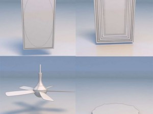 mirror painting frame fan 3D Модель