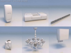 waterheater lights couch Model 3D