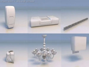 Warmwasserbereiter beleuchtet Couch 3D Modell