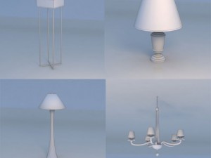 light floor lamp pendant lamp 3D 모델