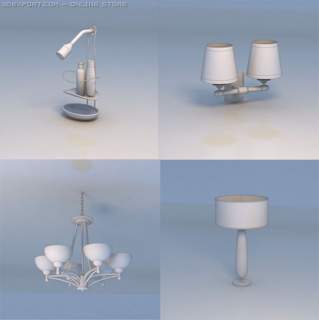 light fixture lamp wall light 3D Модель .c4d .max .obj .3ds .fbx .stl .blend