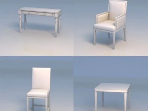 chair table desk 3D Model