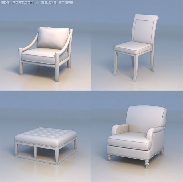 chair table desk 3D मॉडल .c4d .max .obj .3ds .fbx .stl .blend 