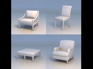 chair table desk 3D Model