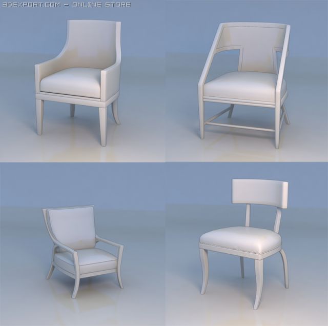 chair couch Model 3D .c4d .max .obj .3ds .fbx .stl .blend 