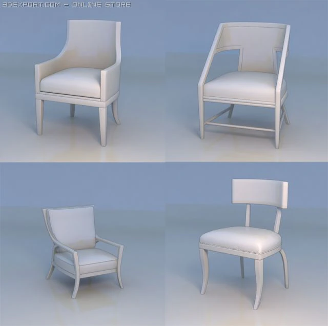 chair couch 3D Model .c4d .max .obj .3ds .fbx .stl .blend 
