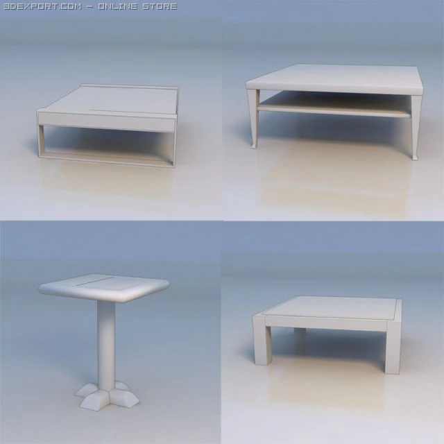 table desk 3D Model .c4d .max .obj .3ds .fbx .stl .blend 