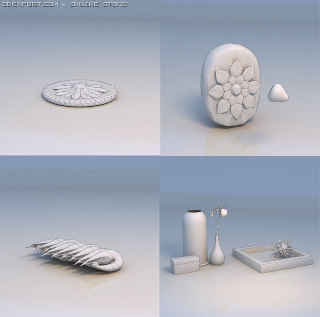 accessories shrimp cushion Model 3D .c4d .max .obj .3ds .fbx .stl .blend 