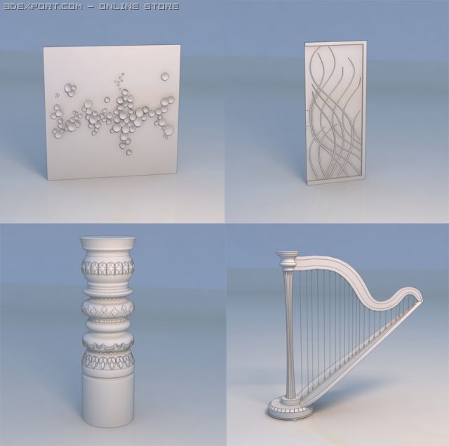 accessories art piece column 3D Модель .c4d .max .obj .3ds .fbx .stl .blend 