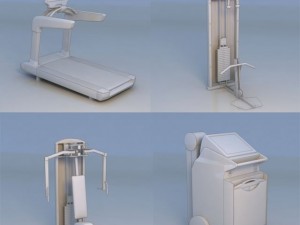 fitness equipment gym 3D Модель