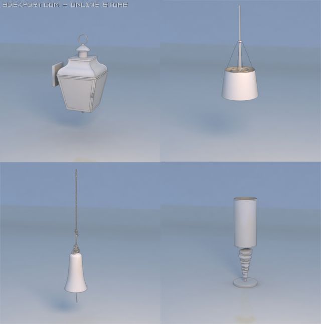 light lamp pendant light 3D Модель .c4d .max .obj .3ds .fbx .stl .blend 