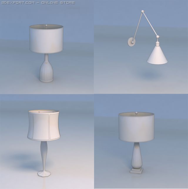 lamp light wall light 3Dモデル .c4d .max .obj .3ds .fbx .stl .blend 