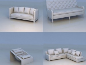 sofa lounge couch Modelo 3D