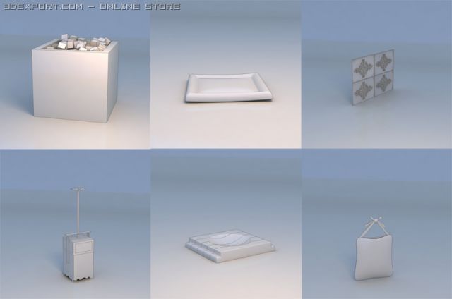 accessories bag cushion Modelo 3D .c4d .max .obj .3ds .fbx .stl .blend 