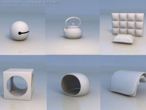accessories teapot toy cushion Modello 3D