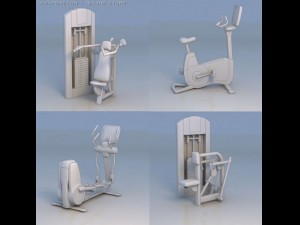 gym fitness equipment Model 3D