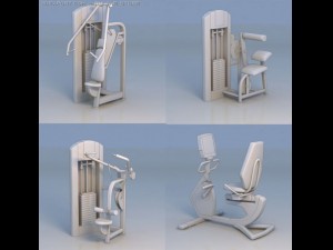 gym fitness equipment 3D 모델
