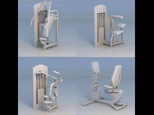 peralatan kebugaran gym Model 3D