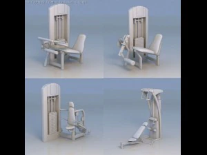 peralatan kebugaran gym Model 3D