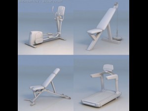 fitness equipment gym 3D मॉडल
