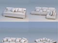sofa couch desk Model 3D