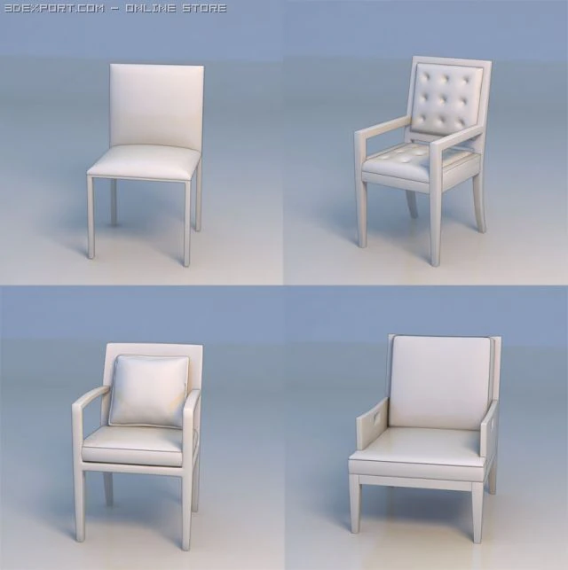 chair 3D Model .c4d .max .obj .3ds .fbx .stl .blend 