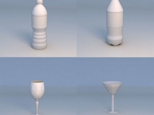 bottle glass Modelo 3D