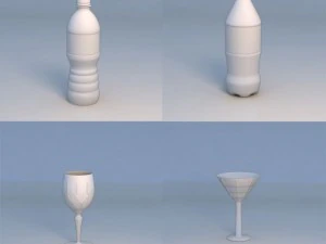 ボトルグラス 3Dモデル