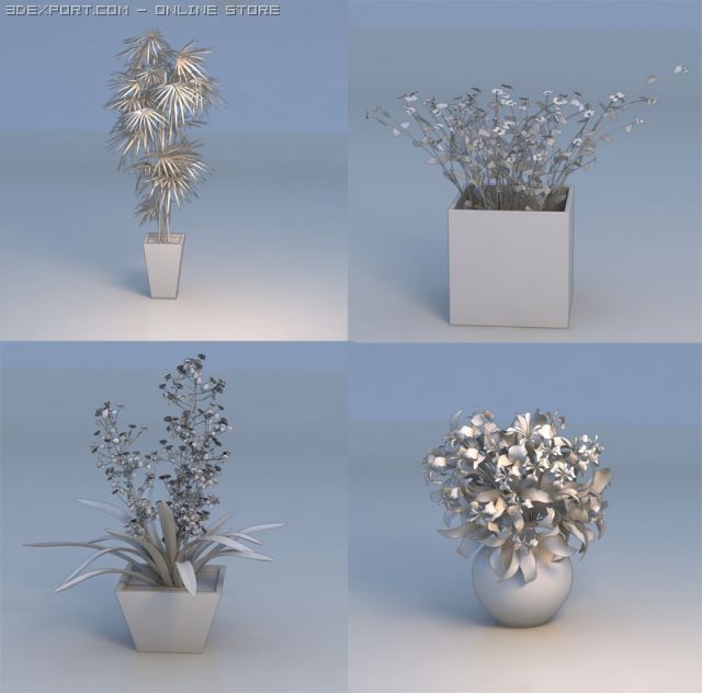 flowers plant Modèle 3D .c4d .max .obj .3ds .fbx .stl .blend 