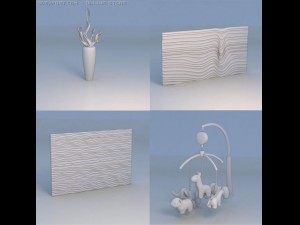 decorative wall accessories 3D 模型