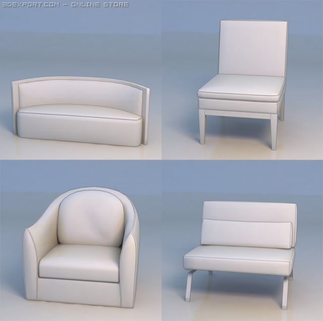 sofa chair couch lounge 3D मॉडल .c4d .max .obj .3ds .fbx .stl .blend 