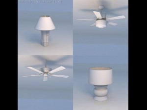lights fan Modèle 3D