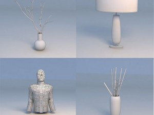 plant flowers accessories lamp 3D Model