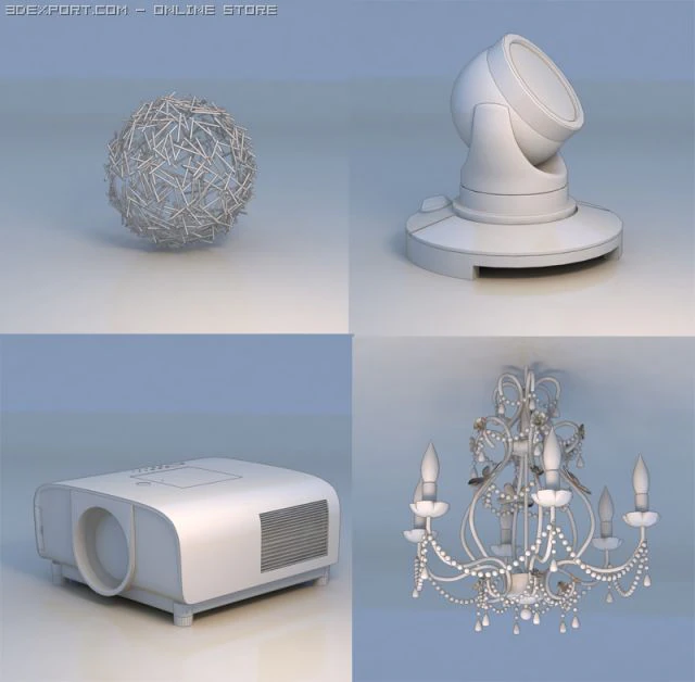 projector accessories light 3D Model .c4d .max .obj .3ds .fbx .stl .blend 