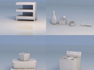 shelf box accessories oven Modèle 3D