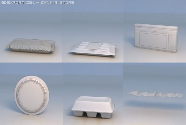 accessories box dish Modello 3D .c4d .max .obj .3ds .fbx .stl .blend 