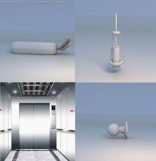 massage bed light handle 3D Model .c4d .max .obj .3ds .fbx .stl .blend 