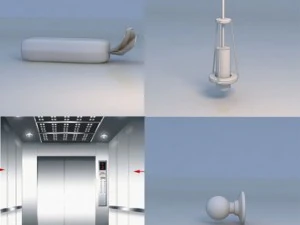 마사지 침대 조명 손잡이 3D 모델