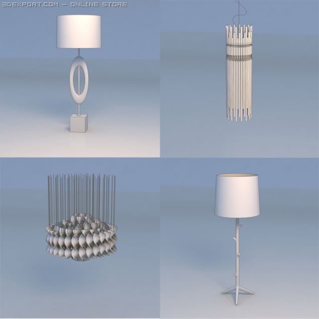 light pendant light lamp 3Dモデル .c4d .max .obj .3ds .fbx .stl .blend 