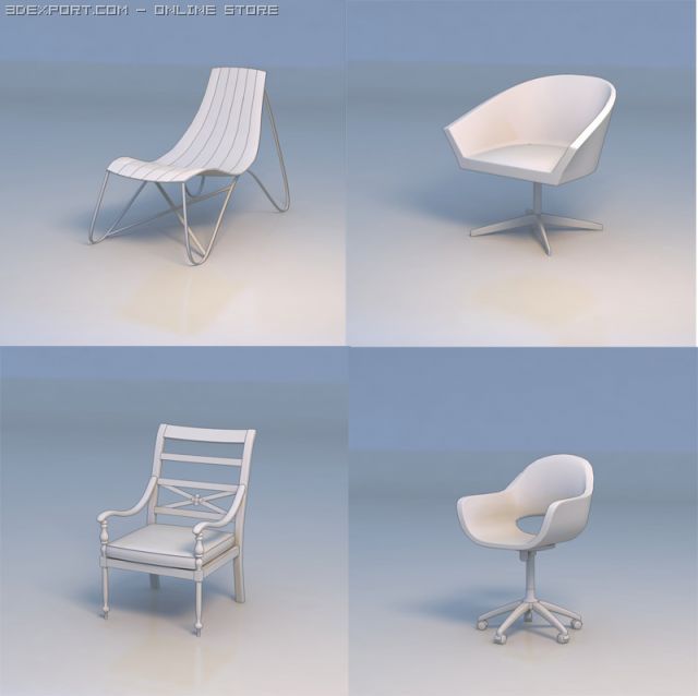 chair sofa couch Modèle 3D .c4d .max .obj .3ds .fbx .stl .blend 