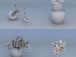 tanaman buah bunga Model 3D